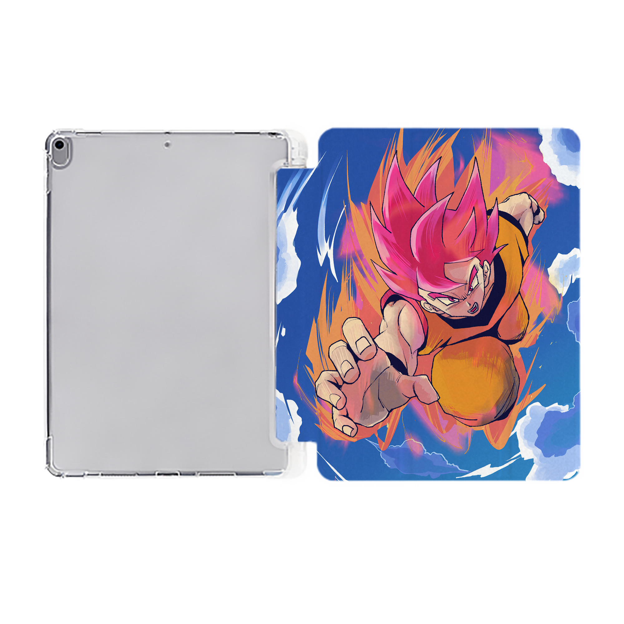 （画像用） ドラゴンボール DRAGON BALL IPad ケース ペン収納付き 三つ折りスタンド PUレザー×シリコン 対応機種9.5/10.5/10.9インチ